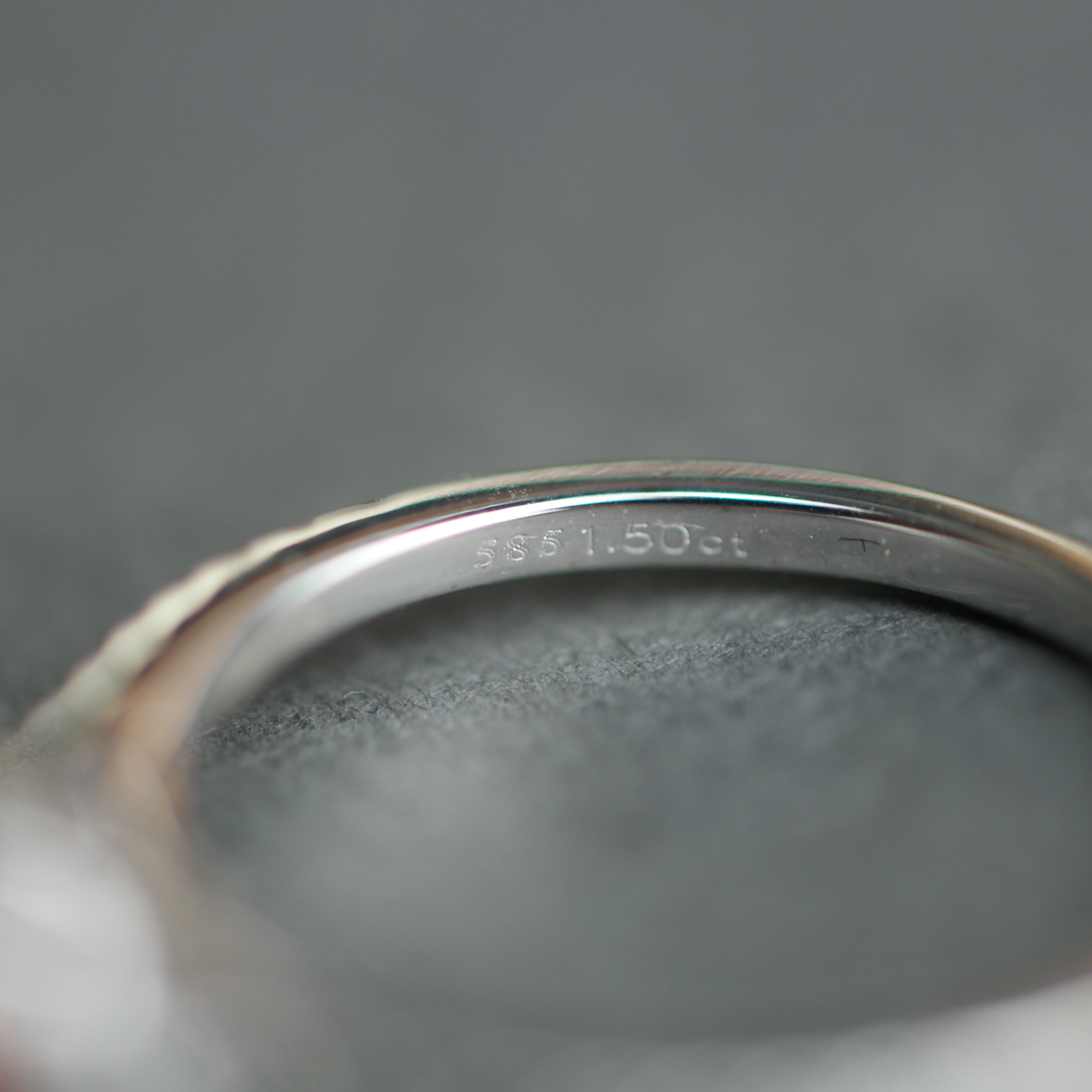 14ct White Gold 1.00ct Pink Cushion and 0.50ct White Round Lab-Grown Diamond Rings set