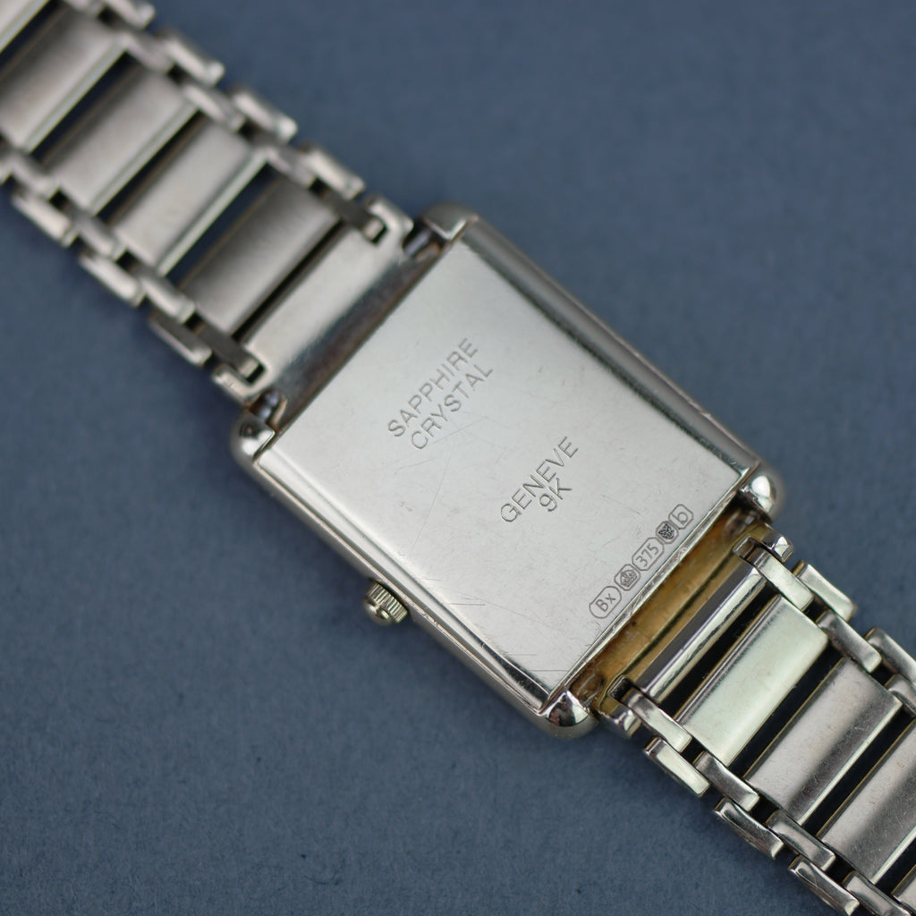 Geneve Ladies Solid 9ct Gold wristwatch - Diamond Bezel - Sapphire Crystal - Roman Dial - UK Hallmarked