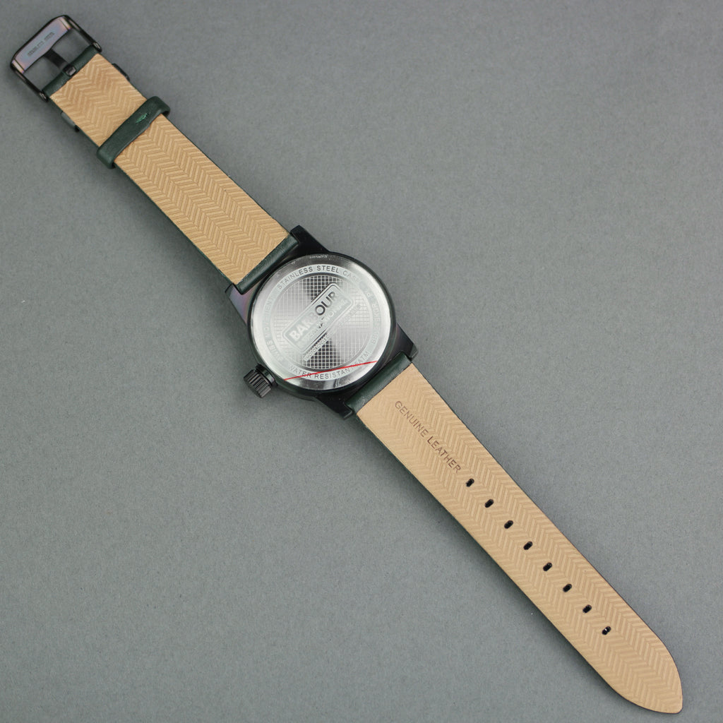 Barbour International Halsted wrist watch brown dial with date and leather strap