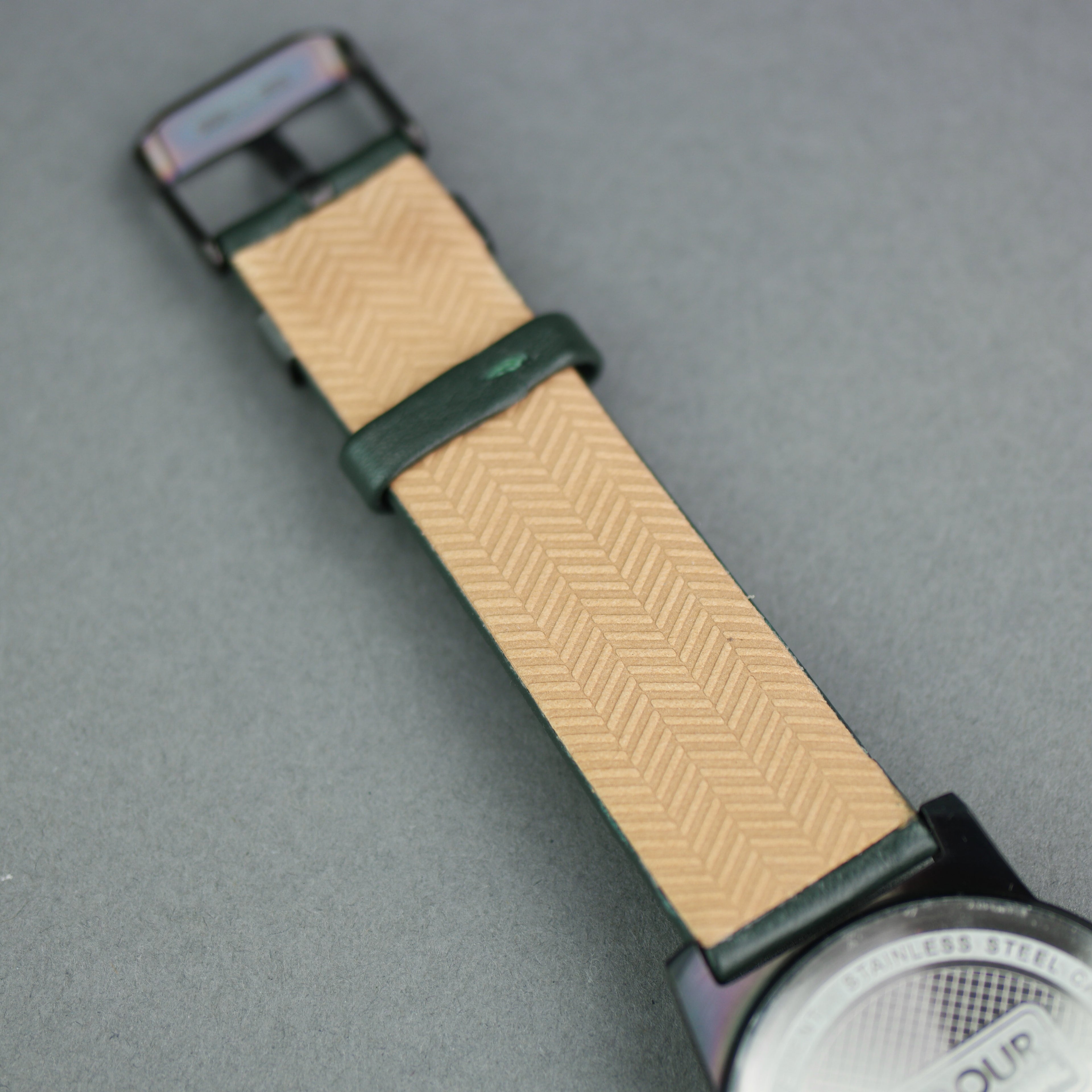 Barbour International Halsted wrist watch brown dial with date and leather strap