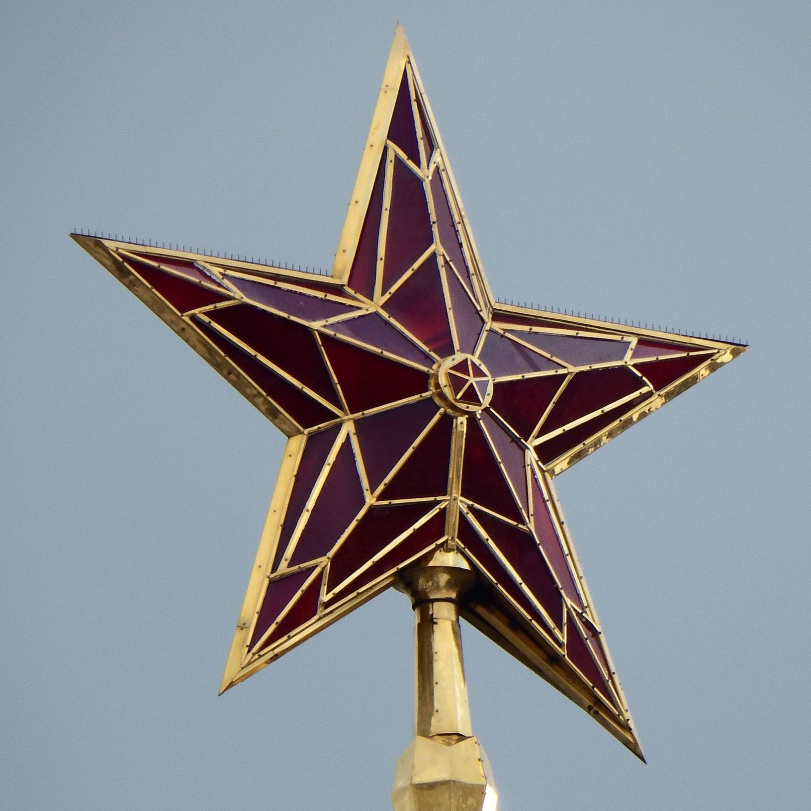 Kremlin Ruby Red Star original USSR Poster from 1970' Zenith - Top power symbol
