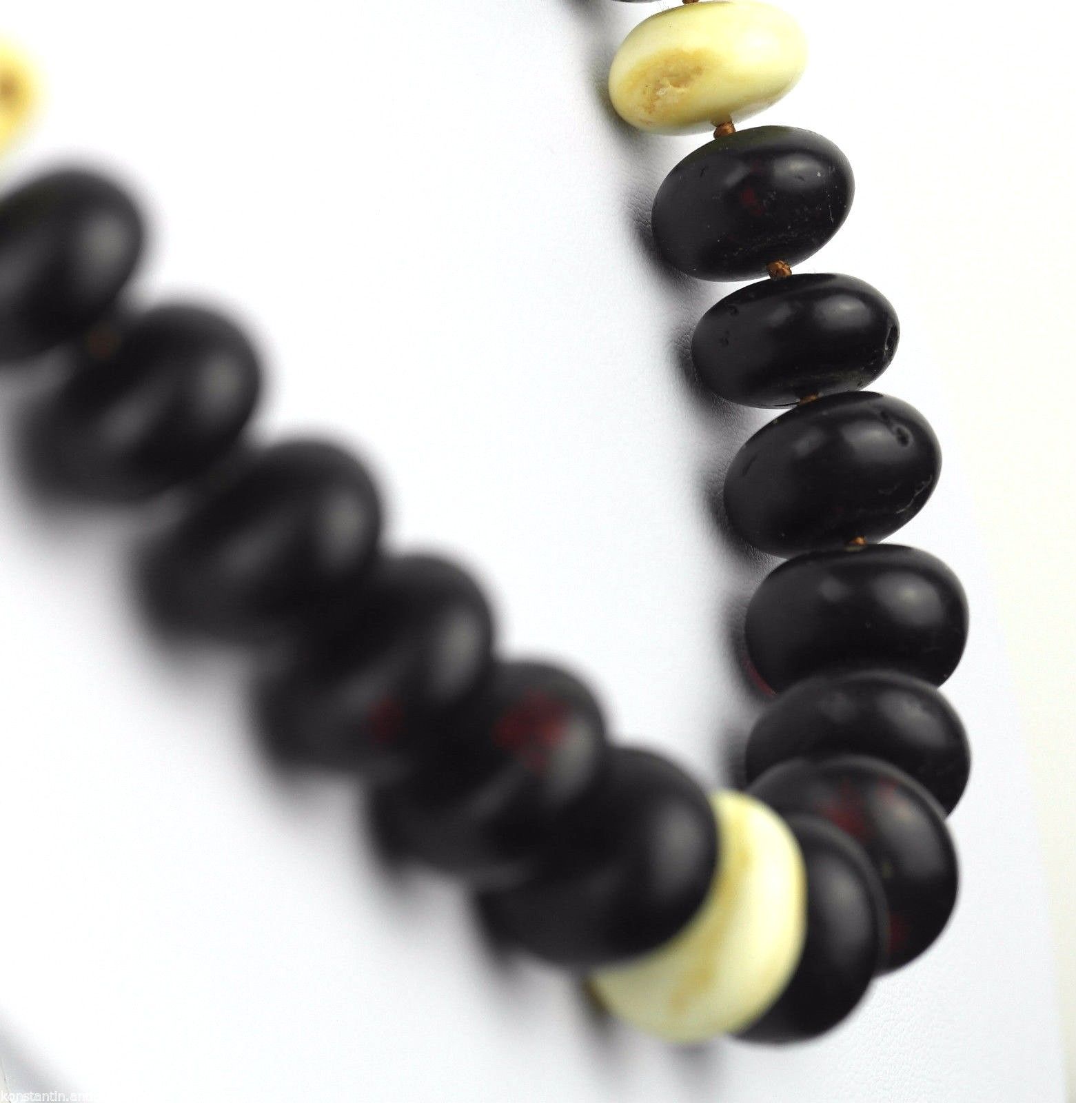 Genuine Baltic Amber beads necklace White egg yolk Dragon blood