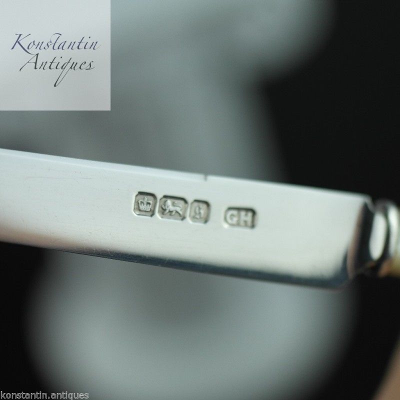 Antiker Brieföffner aus Sterlingsilber aus dem Jahr 1910 mit Perlmutt-MOP-Griff