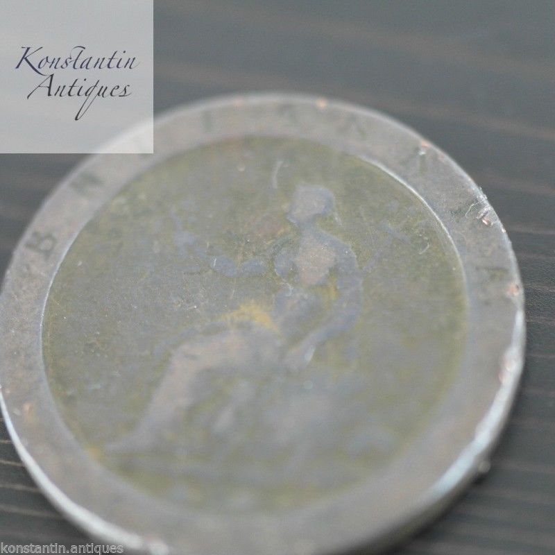 Antiguo 1797 George III Cartwheel Penny moneda 18thC Imperio Británico