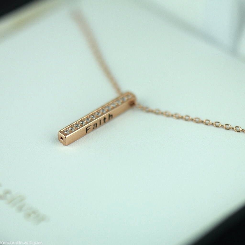 Gold Over Sterling silver Clear stone pendant on chain Stella Picciotto Verona