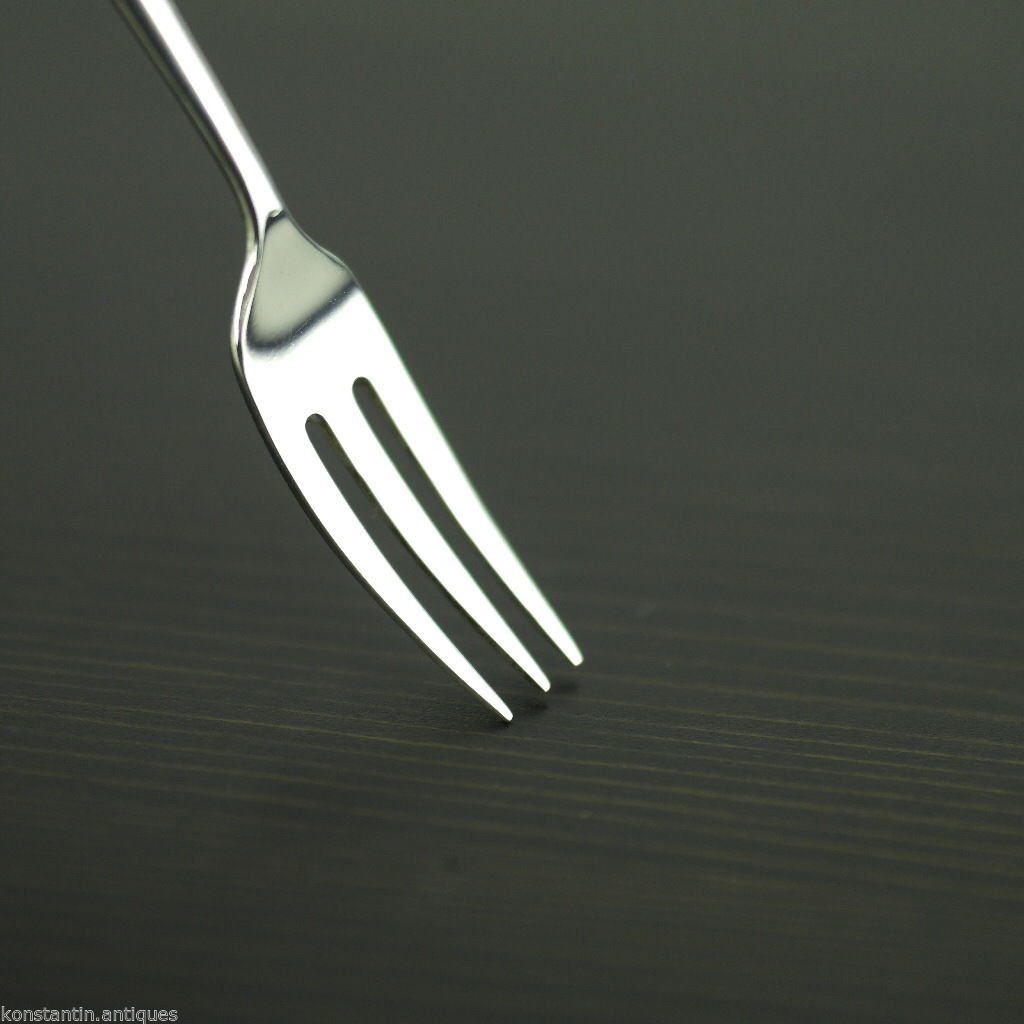 Antique 1900 sterling silver fork with green Jade Nephrite handle