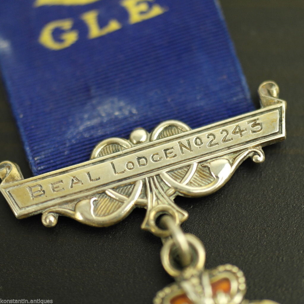 Antigua Medalla de plata maciza de 1938 RAOB Justicia Verdad Filantropía 2243