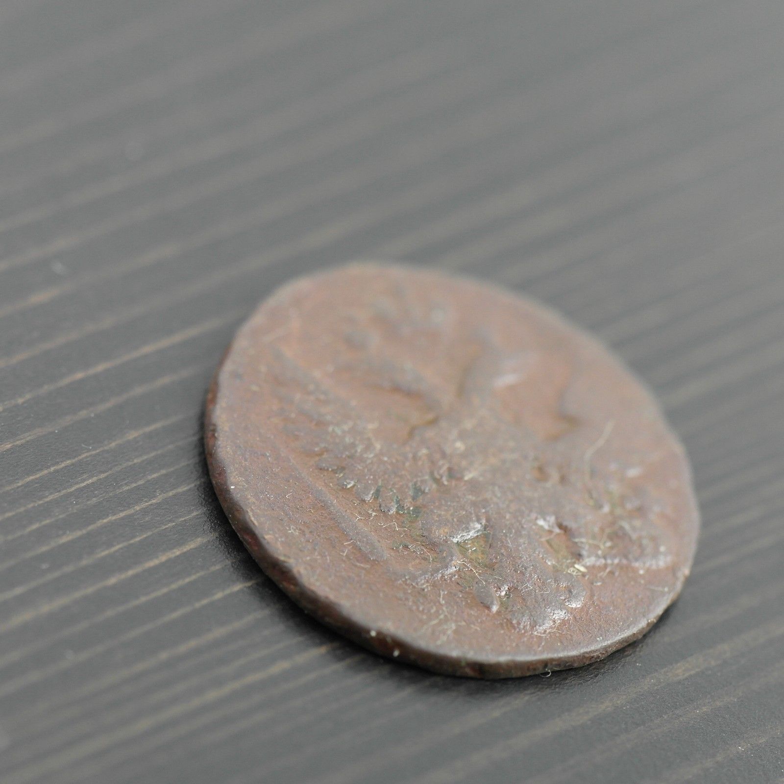 Moneda antigua de 1748 denga kopek Emperador Isabel del Imperio Ruso SPB 20thC