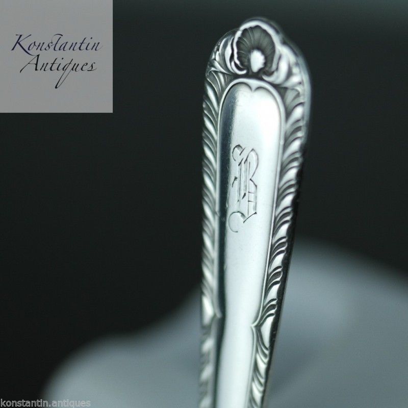 Antikes Buttermesser aus Sterlingsilber, B, amerikanischer Indianer