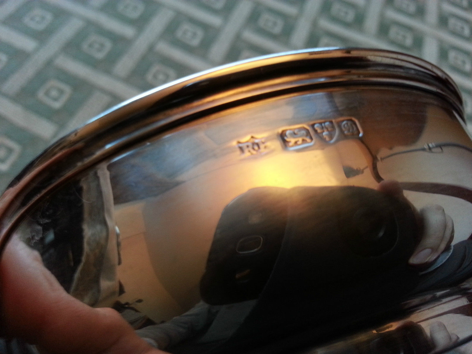 Antique 1904 sterling silver bowl British Empire Chester Robert Pringle and Sons