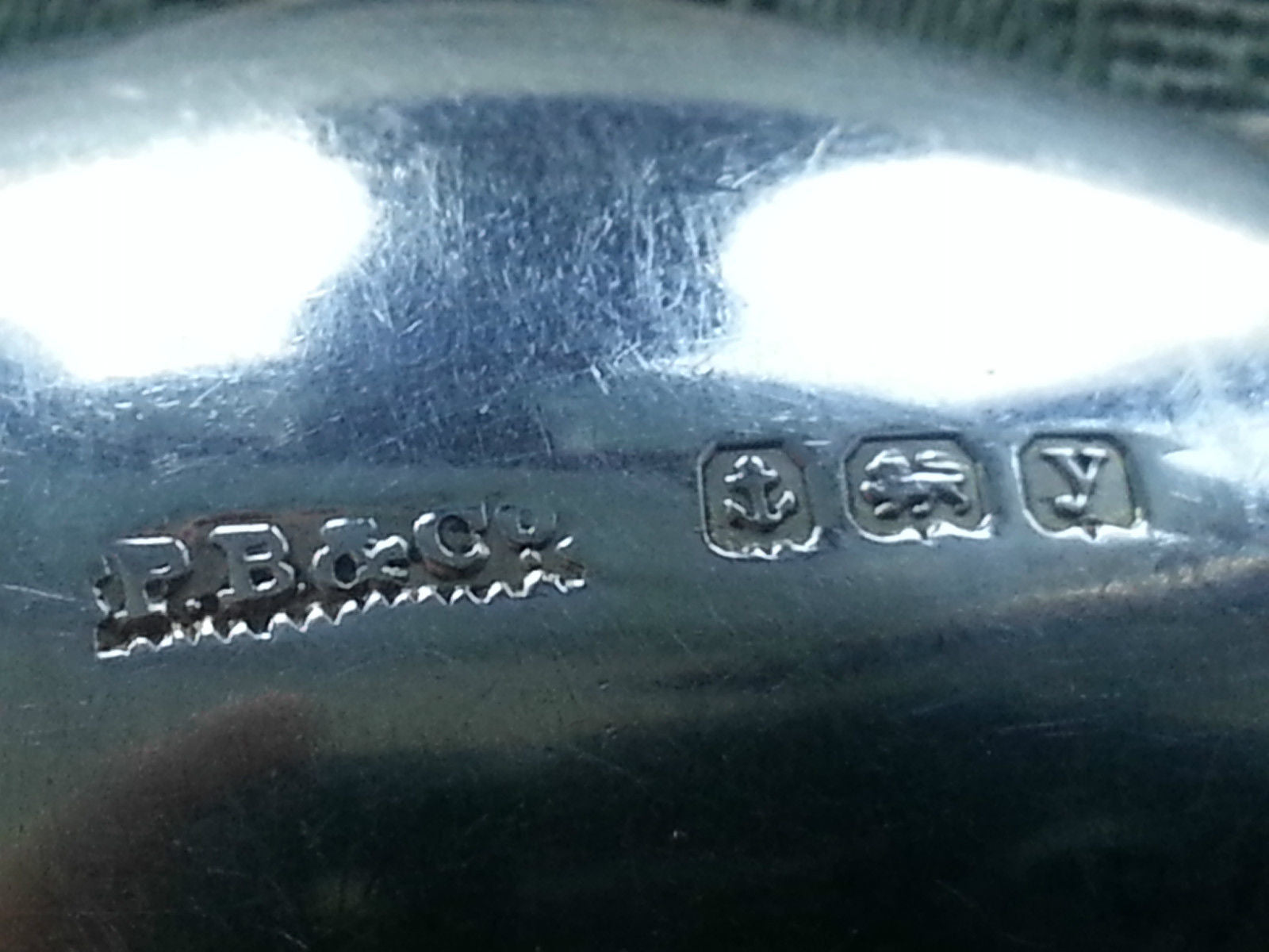 Antique Enamel Sterling silver spoon Clovelly Birmingham Bash British Empire