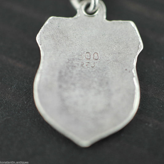 Vintage Saarbrucken enamel 800 REU silver charm pendant