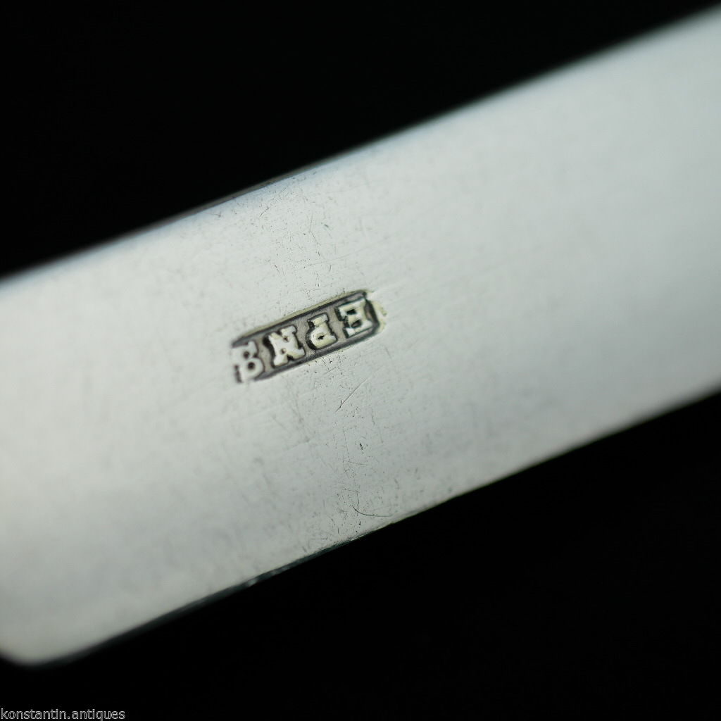 Antikes, versilbertes Messer mit Perlmuttgriff, EPNS British Empire