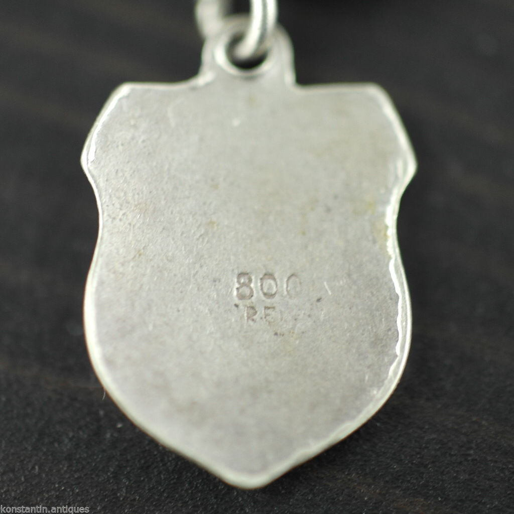 Vintage Eiffel-Turm enamel 800 REU silver charm pendant Eiffel Tower