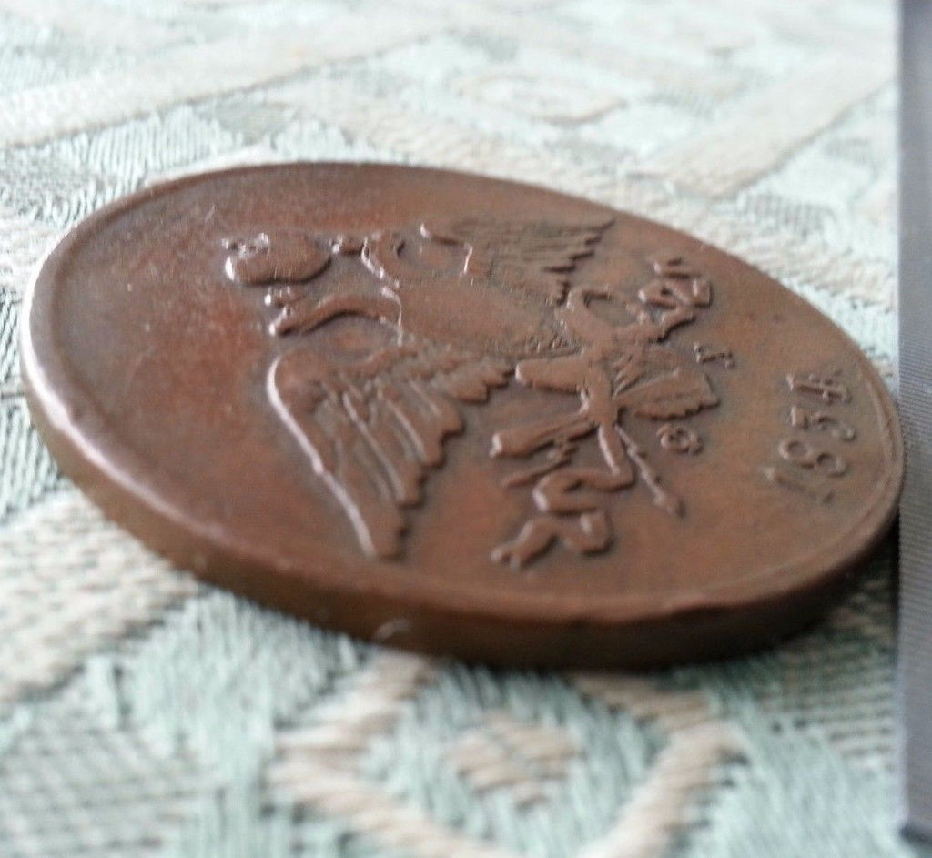Moneda antigua de 1834 5 kopeks Emperador Alejandro II del Imperio Ruso 19thC SPB