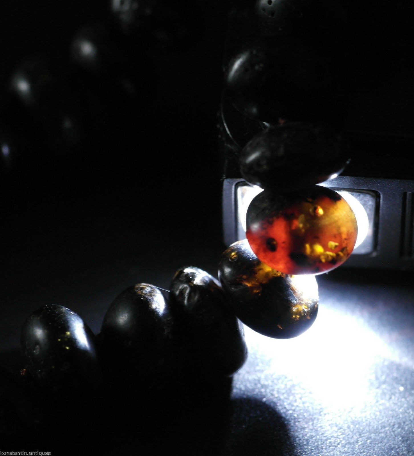 Genuine Baltic Amber stones beads necklace White egg yolk earth blood