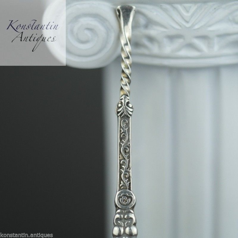 Cuchara de unción de plata de ley antigua de 1910 Birmingham Imperio Británico