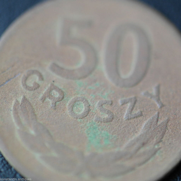 Jahrgang 1949 Münze 50 Grosze Präsident Bolesław Bierut der Republik Polen 20. Jahrhundert