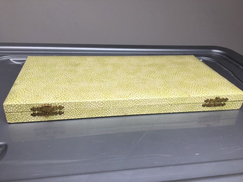 Conjunto antiguo de diez c. Cucharas de plata de ley esmaltadas de 1913.