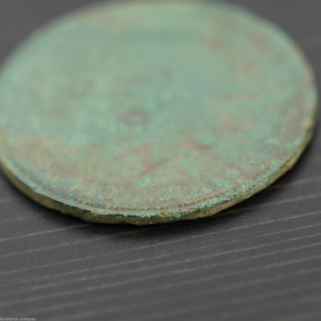 Vintage 1929 coin One penny George V of British Empire Bronze with patina