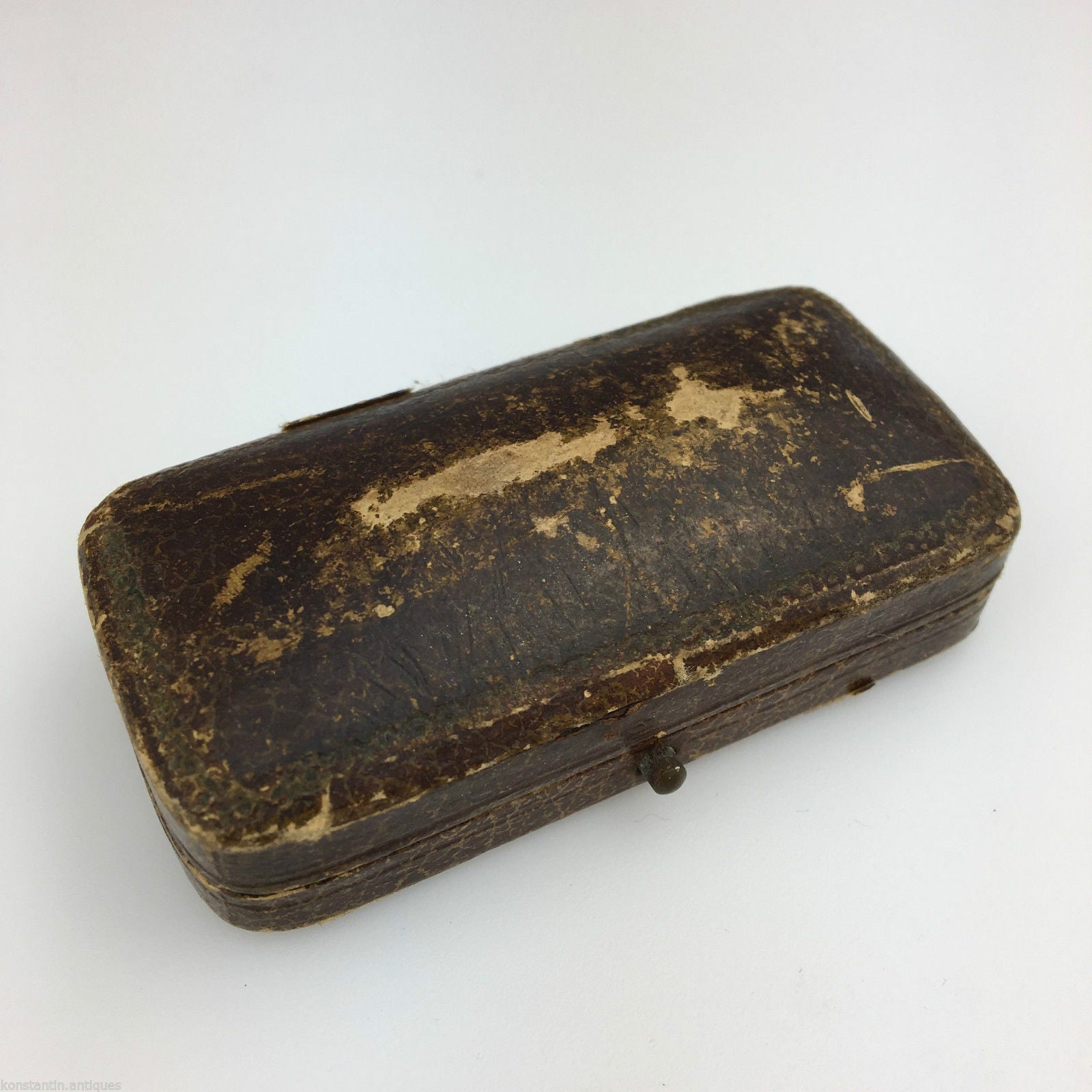 Broche antiguo de oro de 9 quilates con ojo turquesa del Imperio Británico