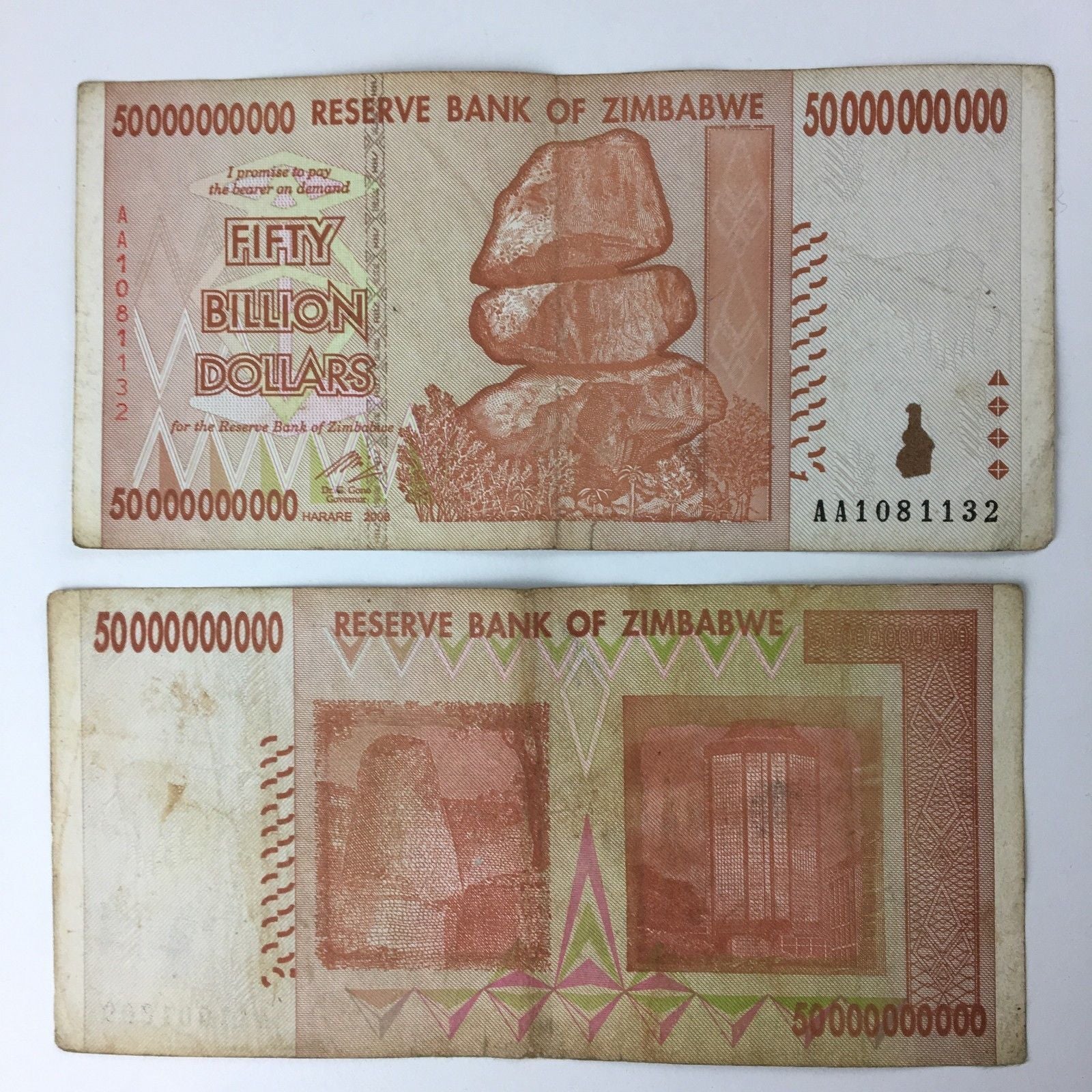 Billion Zimbabwe Dollars note