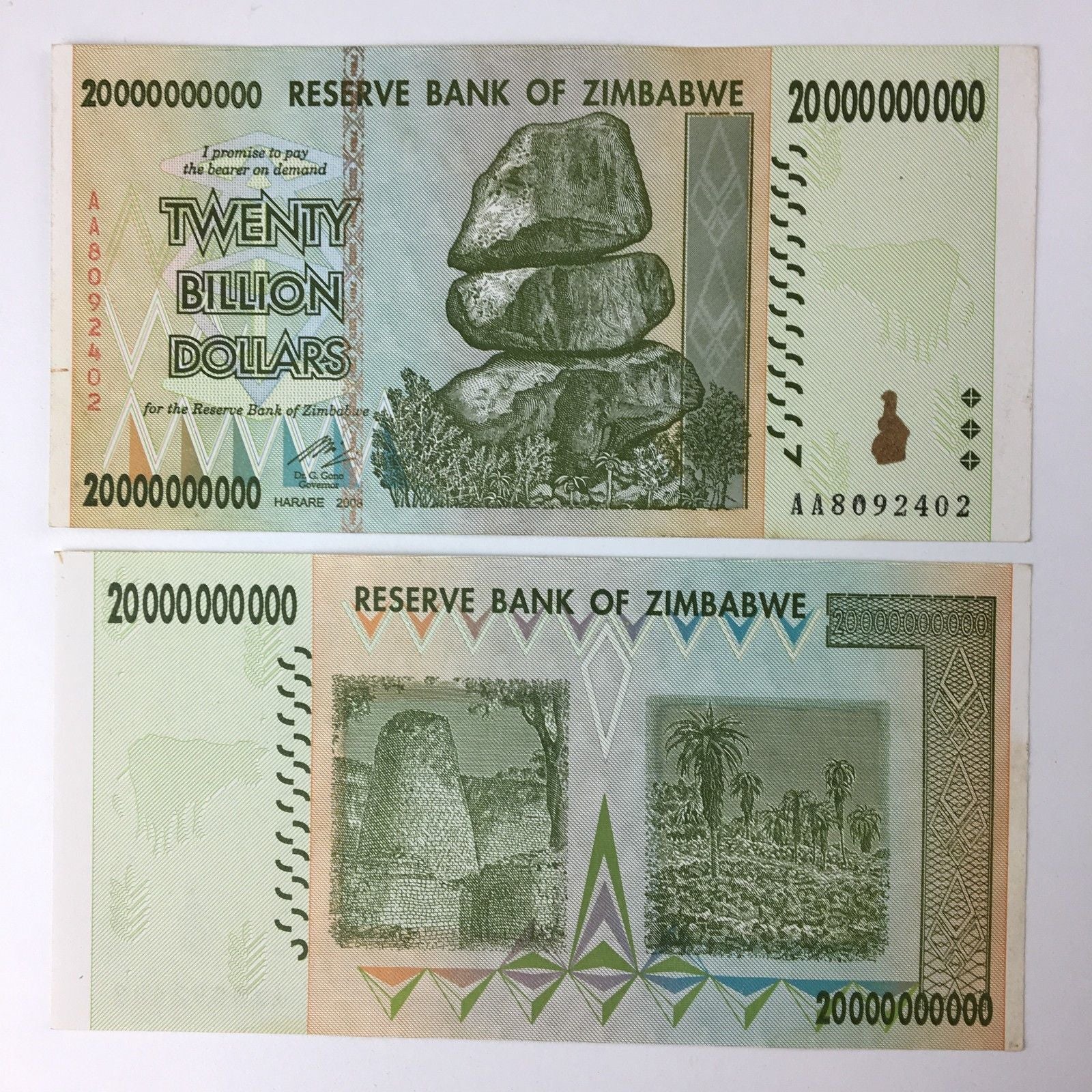 Billion Zimbabwe Dollars note