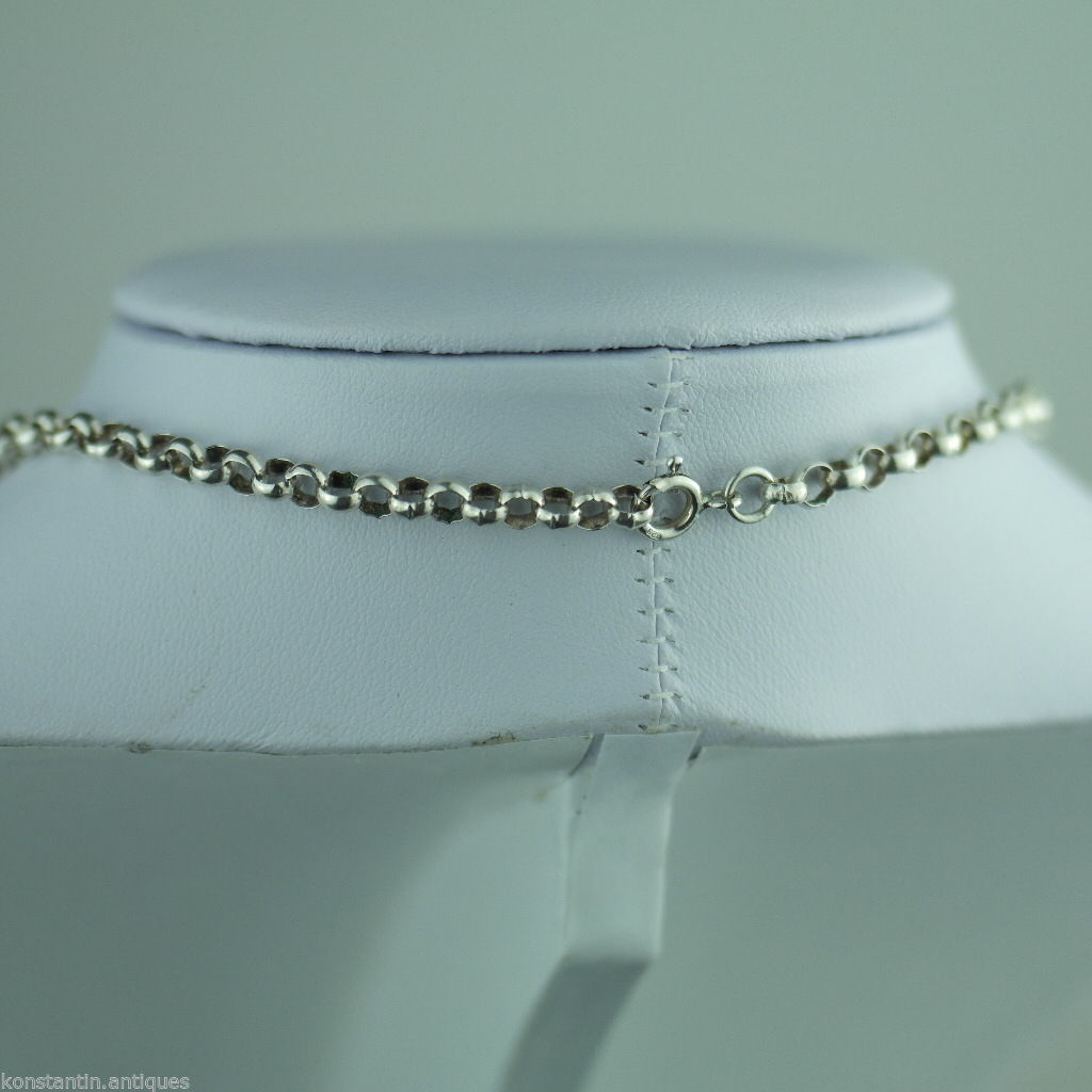 Vintage 1977 sterling silver bar pendant on chain Sheffield England