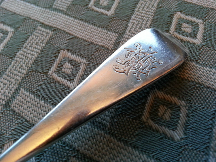 Antique 1894 sterling silver spoon British Empire rare London