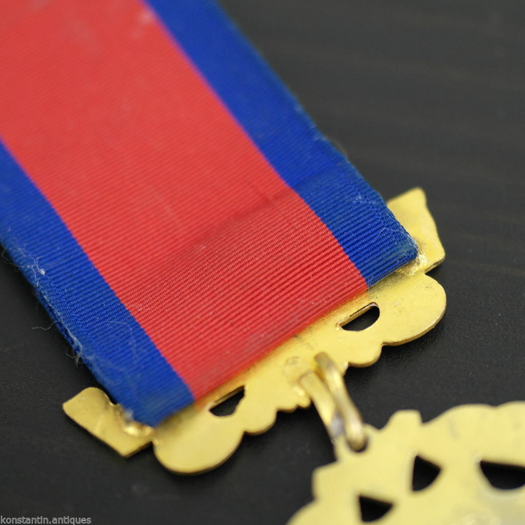 Vintage 1972 massive Silber vergoldete Medaille Birmingham PRIMO RAOB Wyvern Lodge