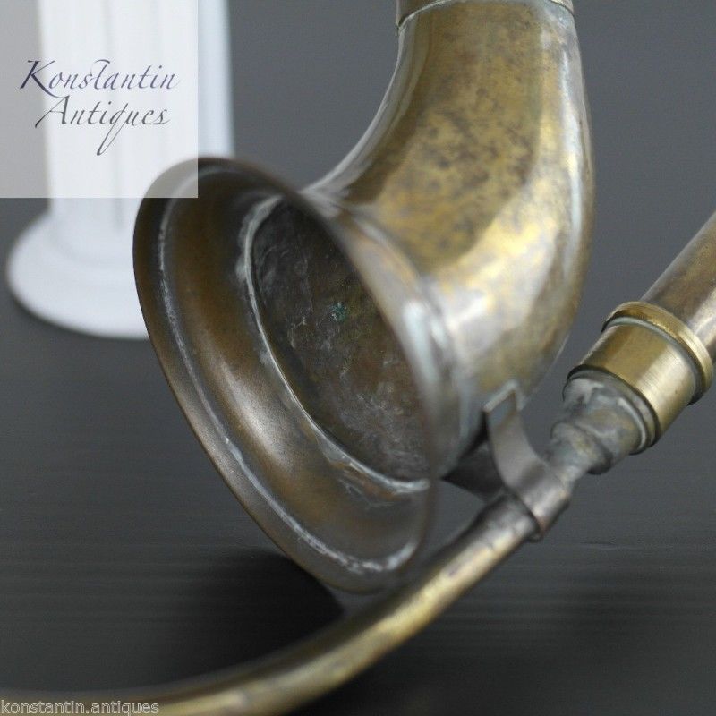 Antique 20thC brass car horn solid sound from British Empire