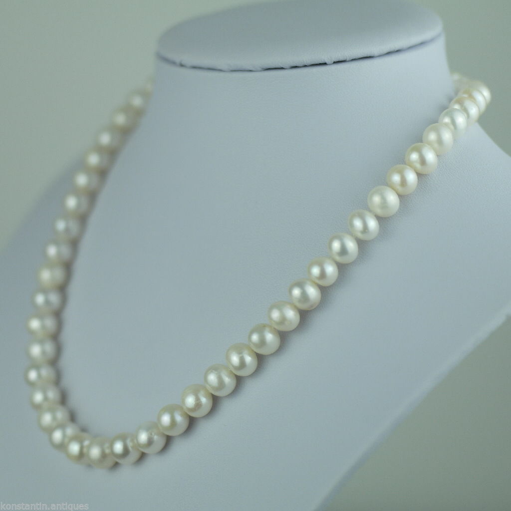 Freshwater Pearls necklace bead clasp sterling silver