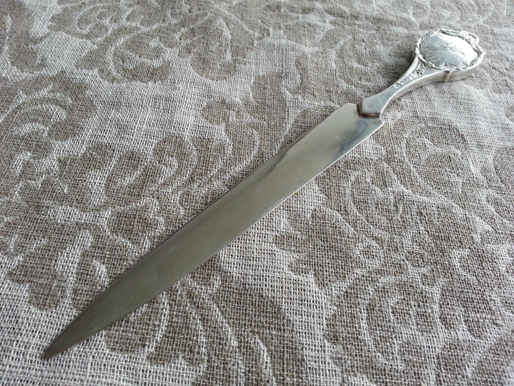 Antique solid silver letter opener 800 German Classic Style