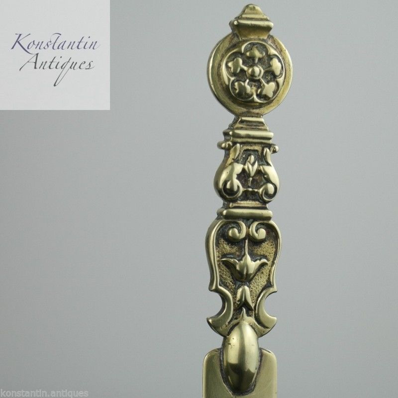 Antique solid brass letter opener / page turner Royal British Empire nice great