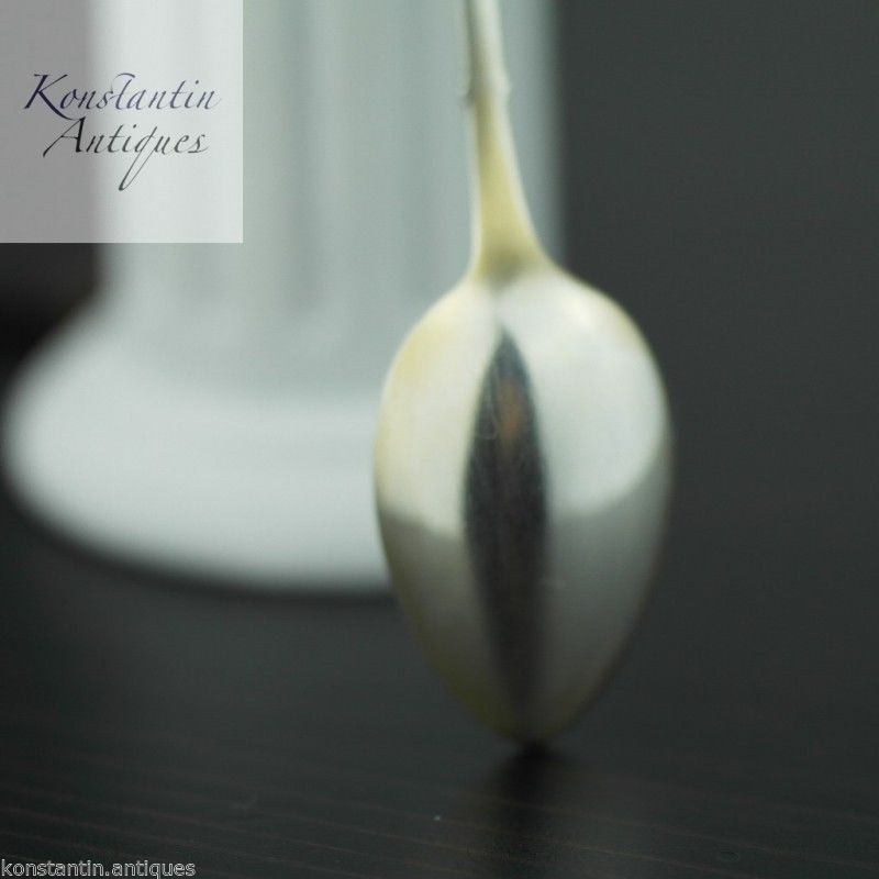 Antiker Emaillelöffel aus Sterlingsilber von Bernhardhertz, Norwegen, David Andersen, Dänemark