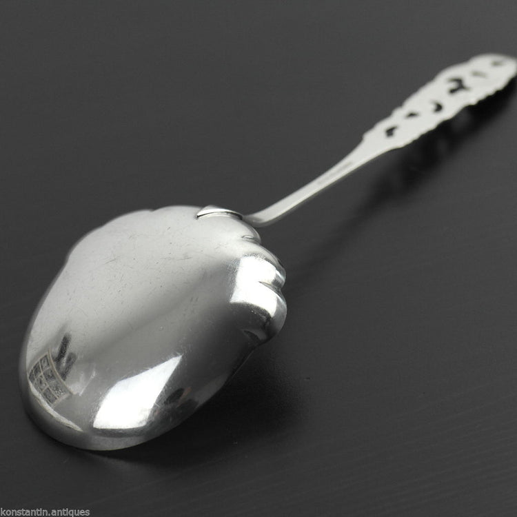 Vintage 1952 sterling silver serving spoon gilt Finland 813 great Finn gift