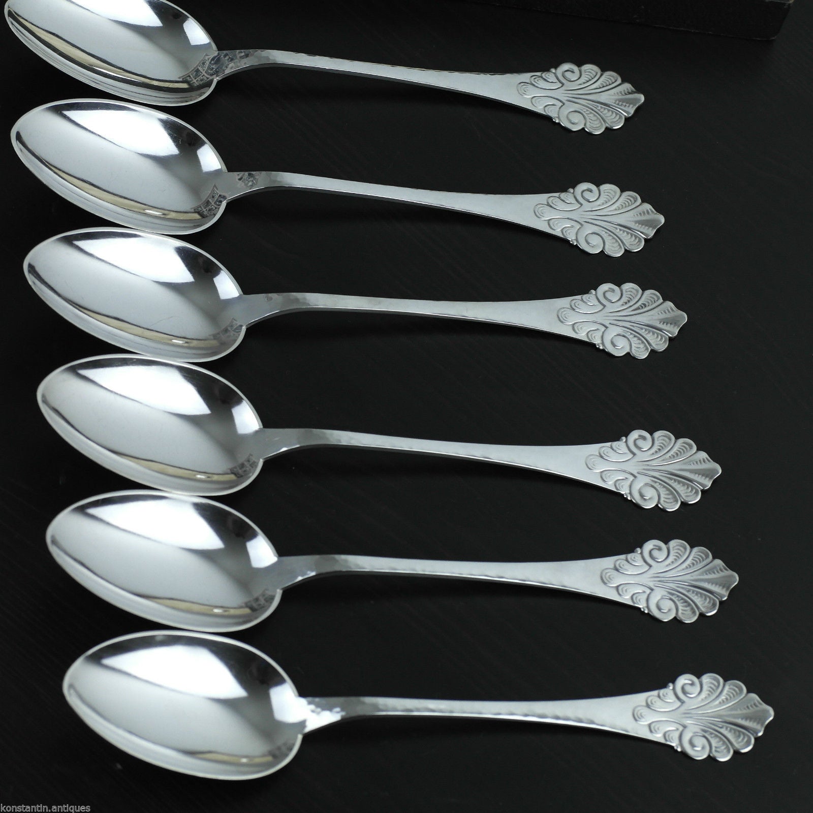 Antique Danish Sterling silver 1933 set of six spoons