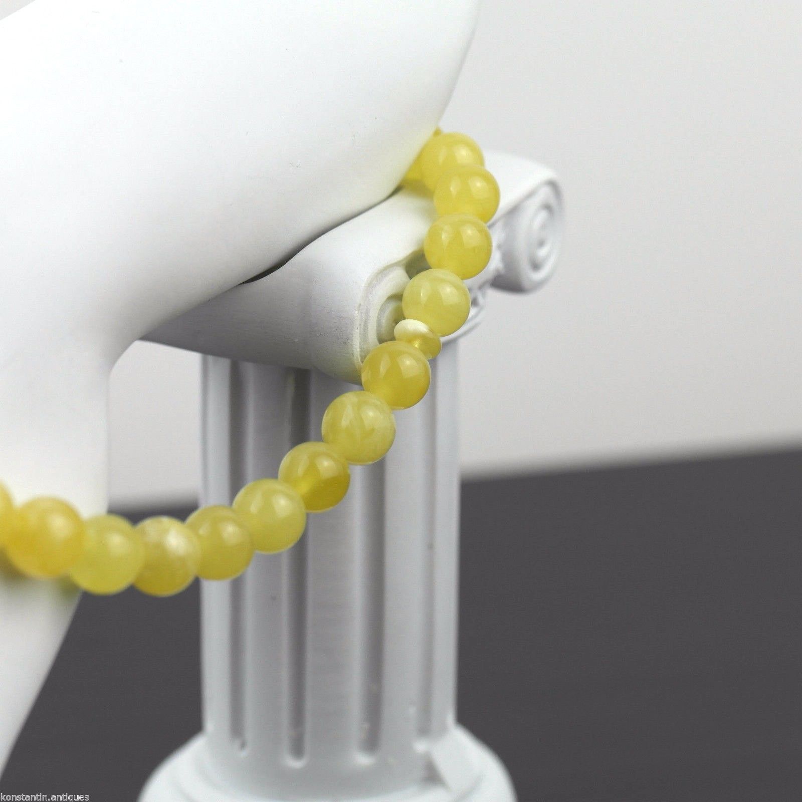 Cuentas genuinas de ámbar báltico 9 mm Islam Tasbih Rosario blanco yema nublada