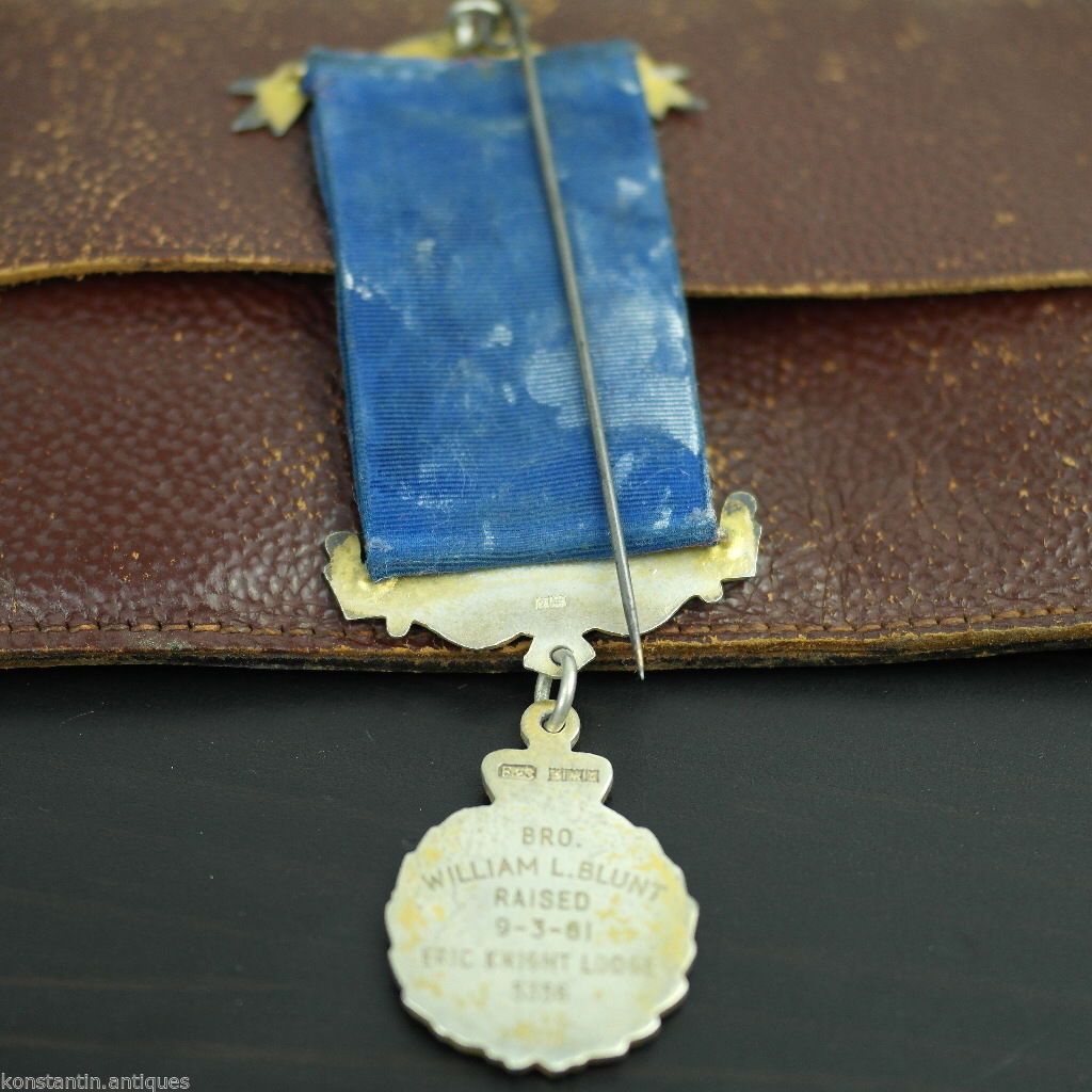 Vintage 1959 Medalla de plata maciza Justicia Verdad Filantropía Eric Knight Lodge