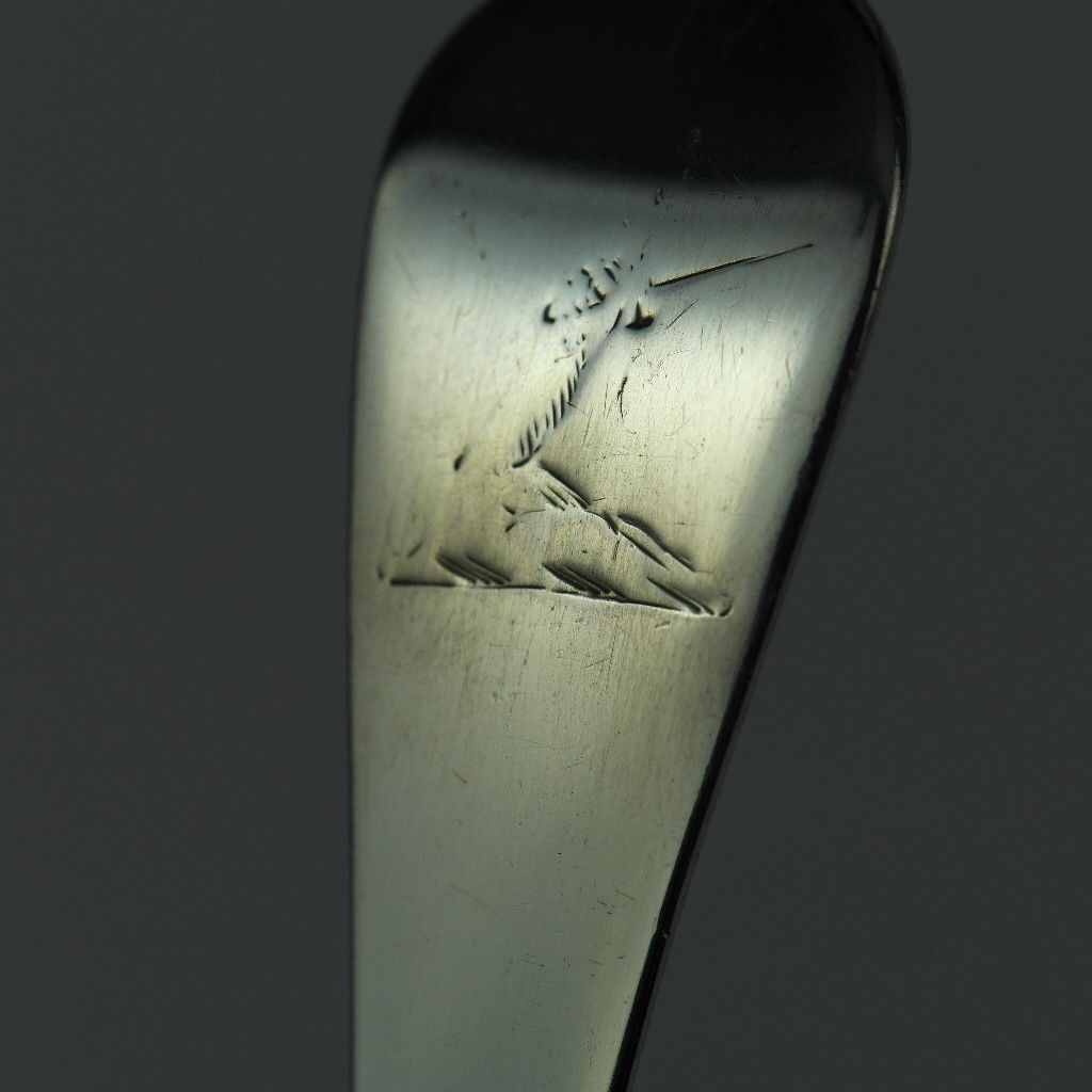 Antique 1829 solid silver ladle British Empire of George 19thC