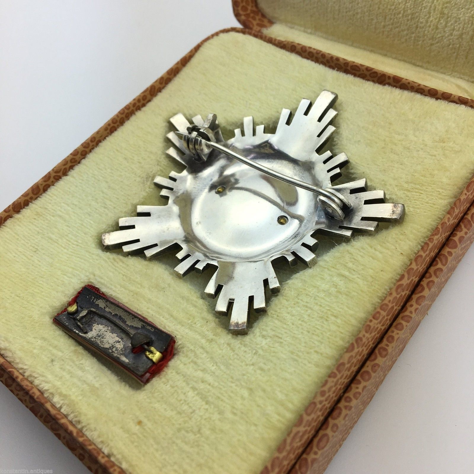 Vintage 1960s enamel solid silver order star 22 brilliant cut CZ  class III RSR