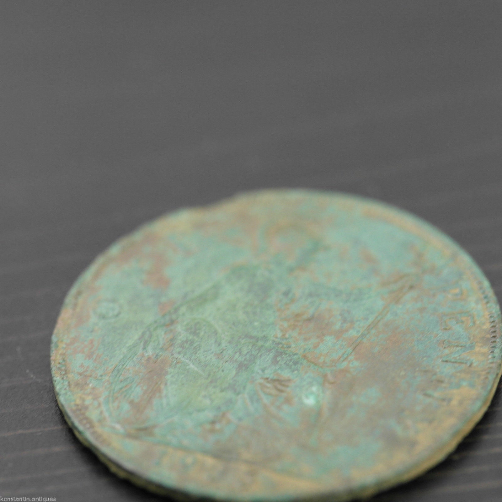 Jahrgang 1935 Münze Ein Penny George V. Großbritannien Bronze mit Patina