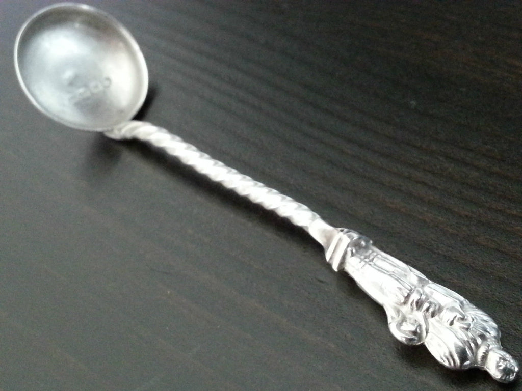 Antiker Löffel aus Sterlingsilber von 1881, Apostel, Salz, Senf, toller viktorianischer Stil 