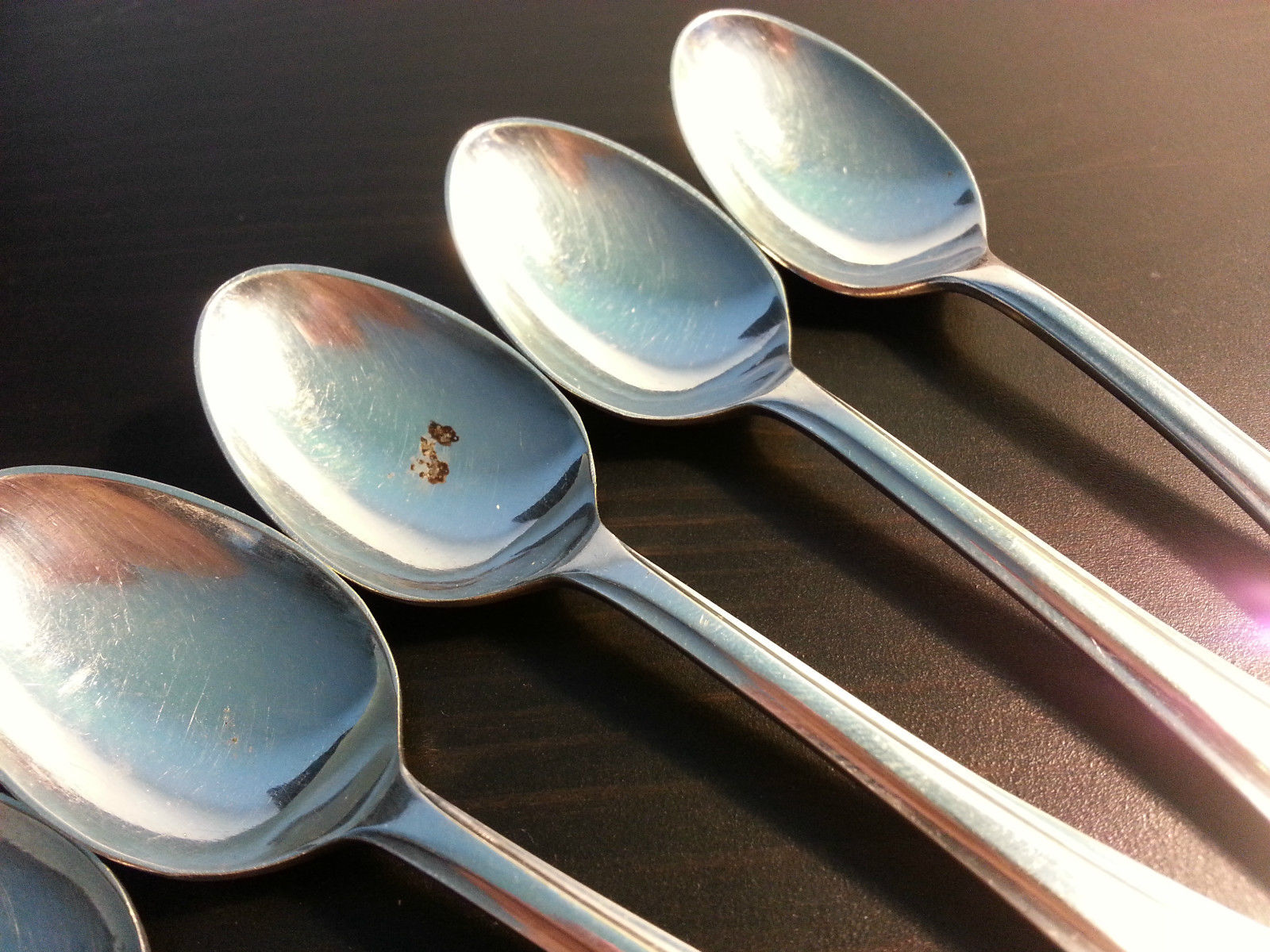 Antique silver plated tea set of six spoons British Empire Sheffield