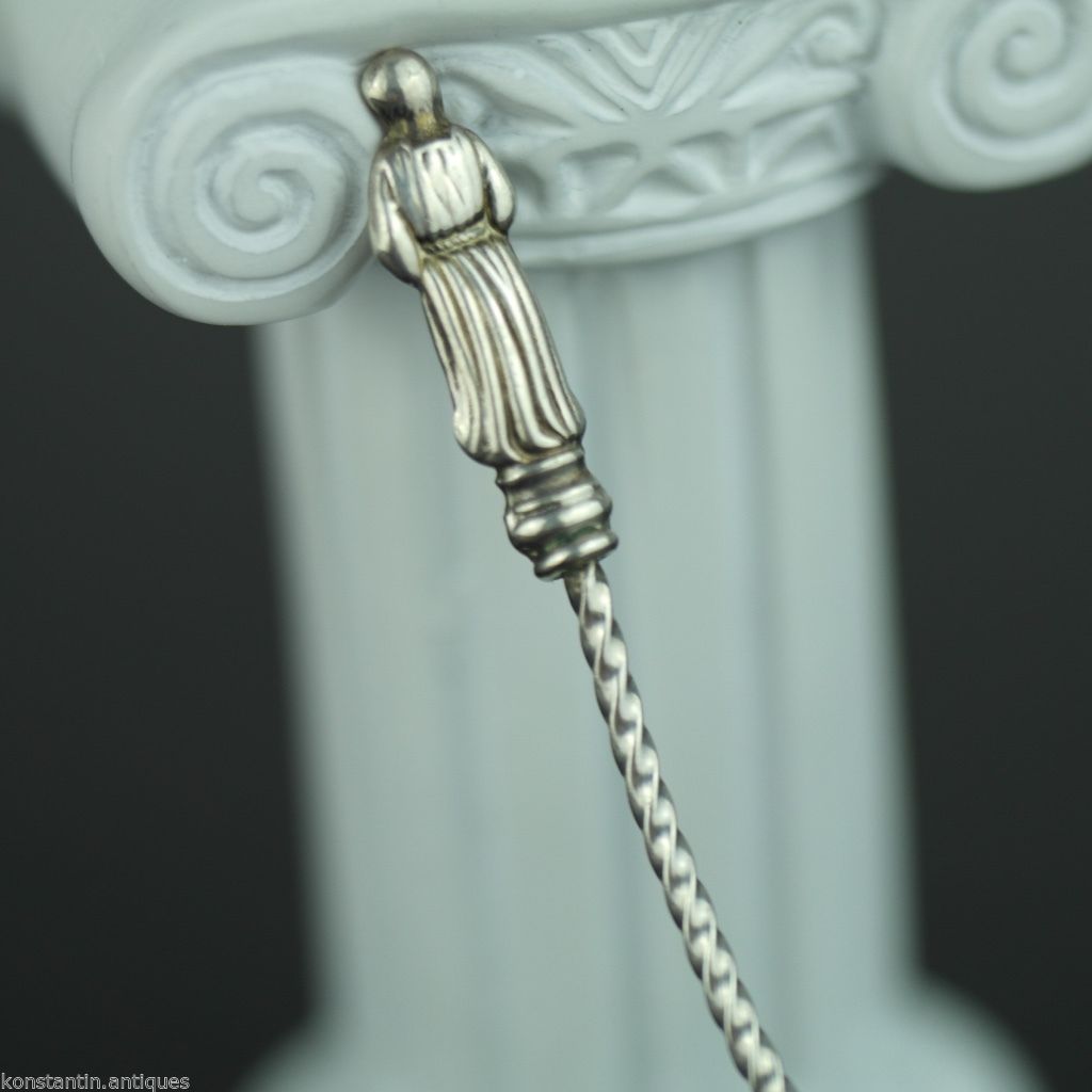 Antique 1897 sterling silver spoon William Devonport Apostle shell