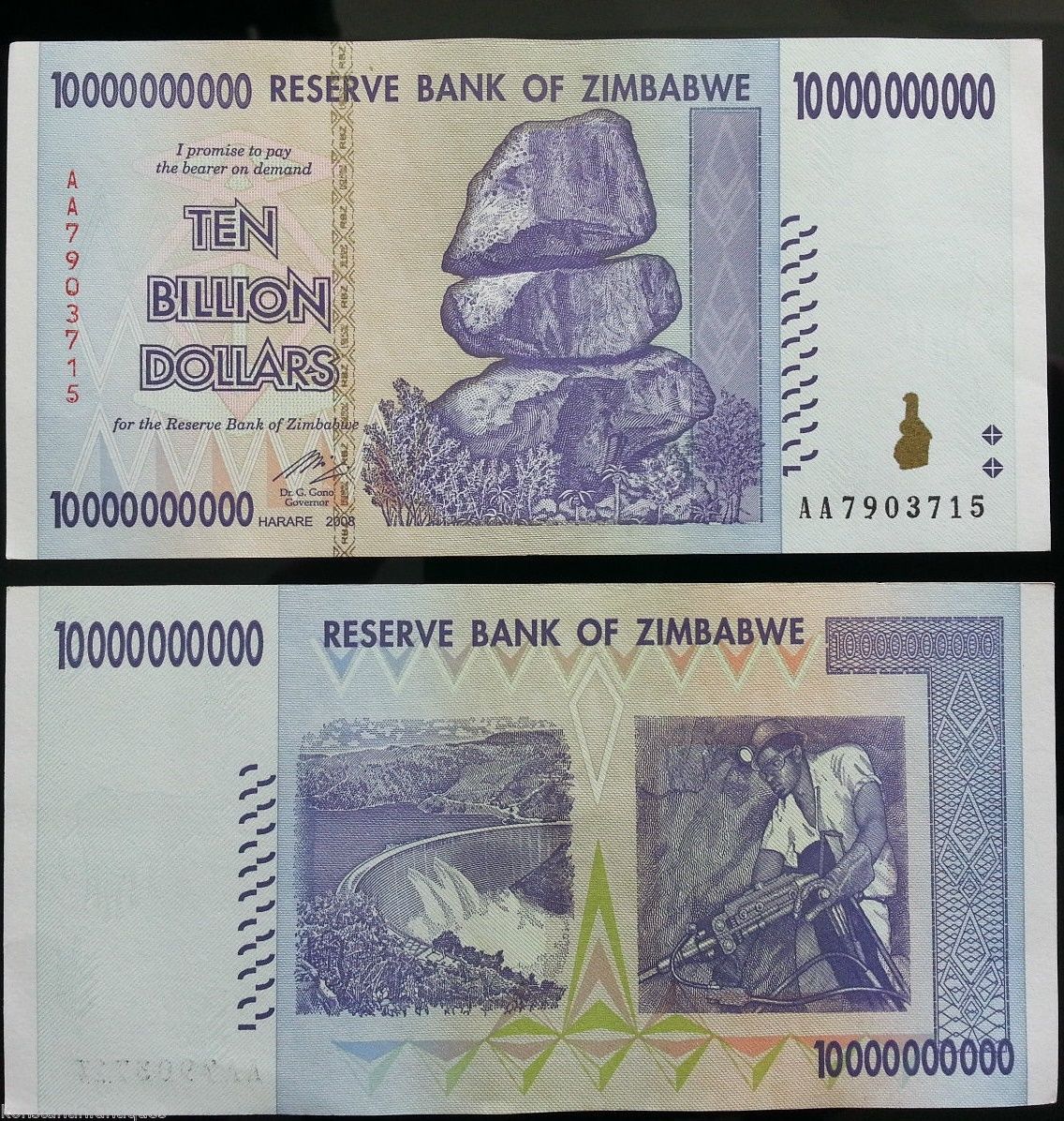 Billion Zimbabwe Dollars note