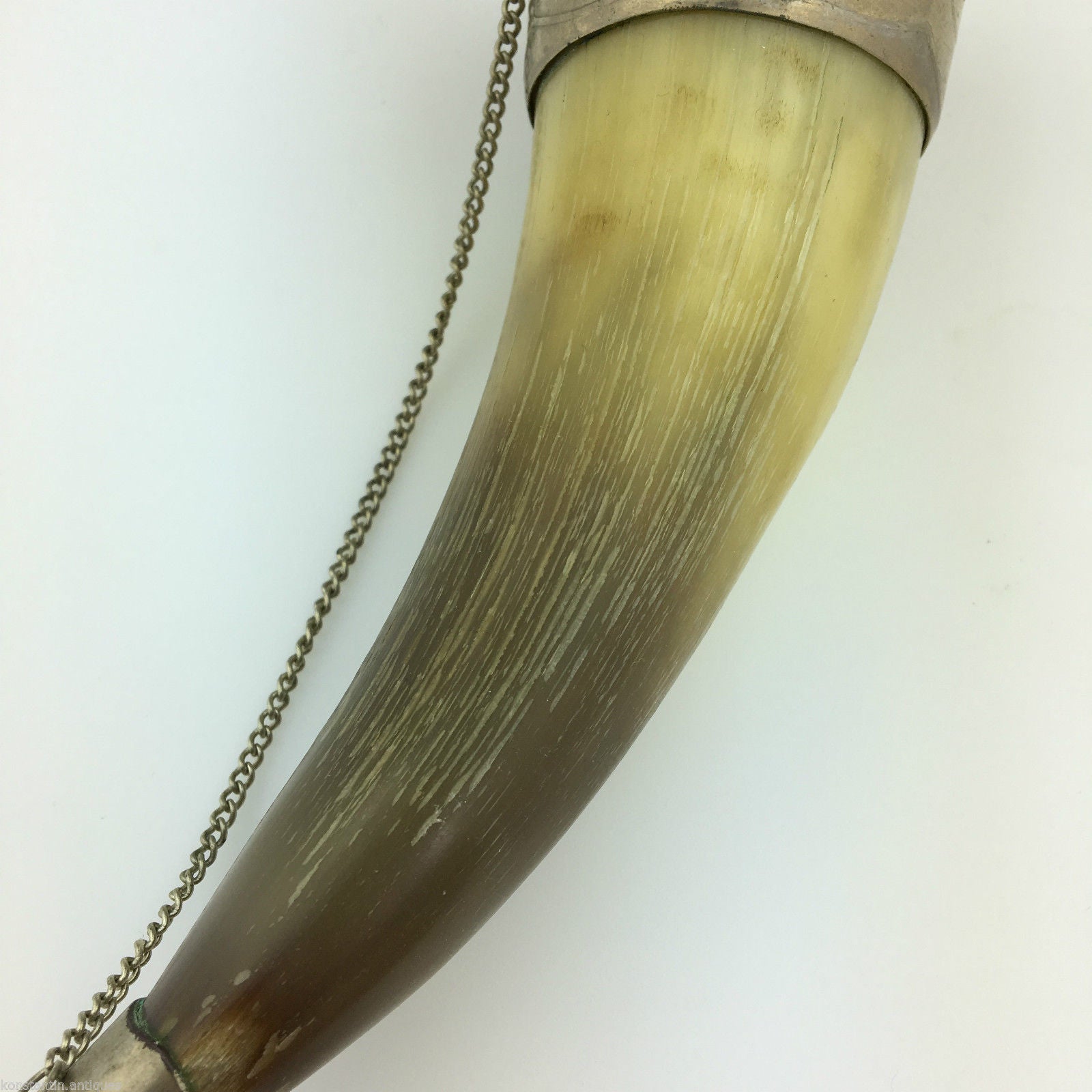 Vintage Caucasian Drinking Horn Cup for Wine Vodka Cognac