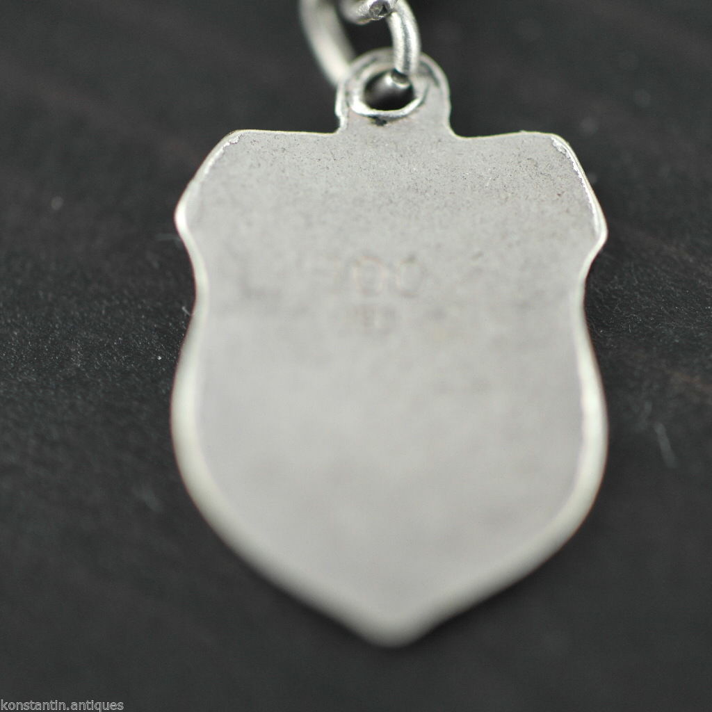 Vintage Roma enamel 800 REU silver charm pendant Rome Italy