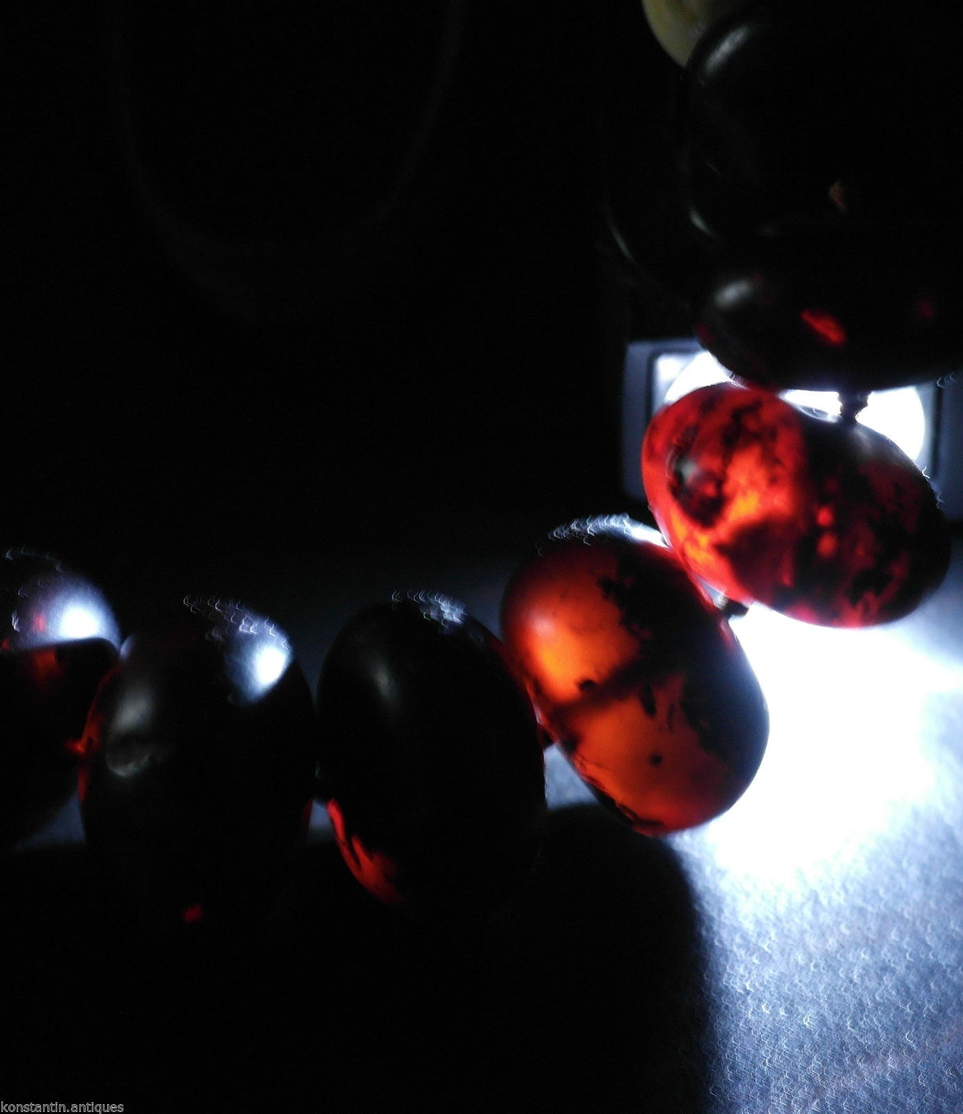 Genuine Baltic Amber beads necklace White egg yolk Dragon blood