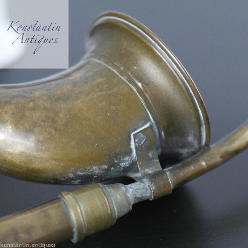 Antique 20thC brass car horn solid sound from British Empire